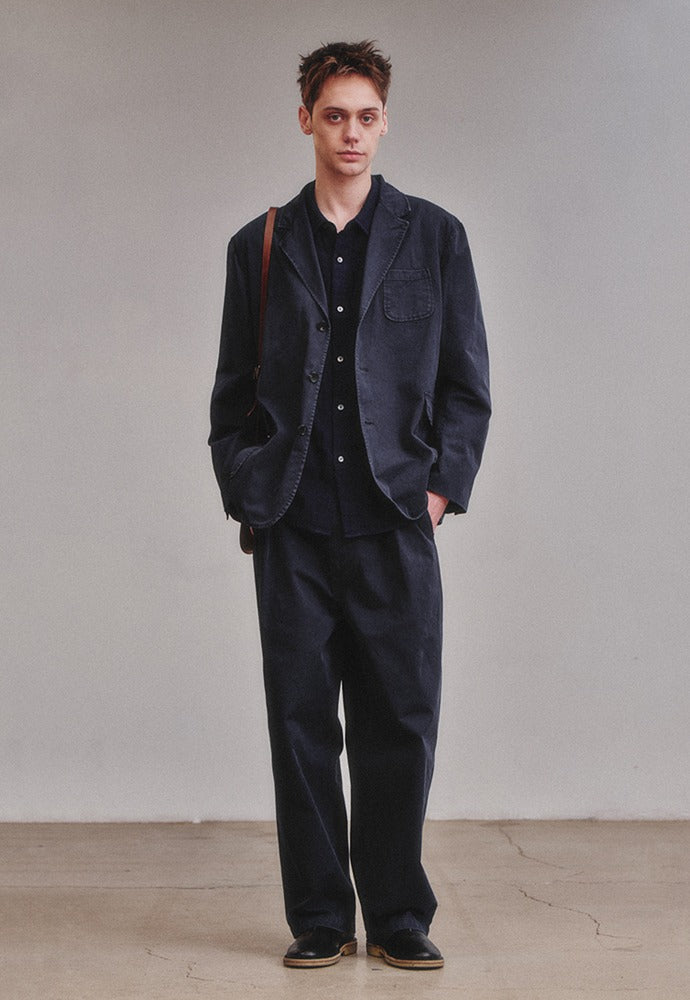 Art if acts - Washed 3 Button Blazer (Dark Navy) product image 1 | TRAB K-Fashion Australia