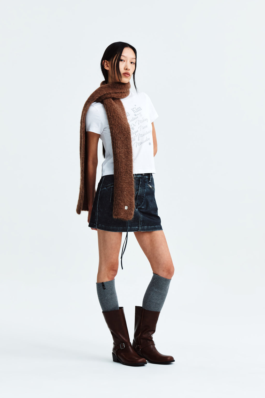 Matin Kim - Glow Printing Crop Top (White) product image 10 | TRAB K-Fashion Australia