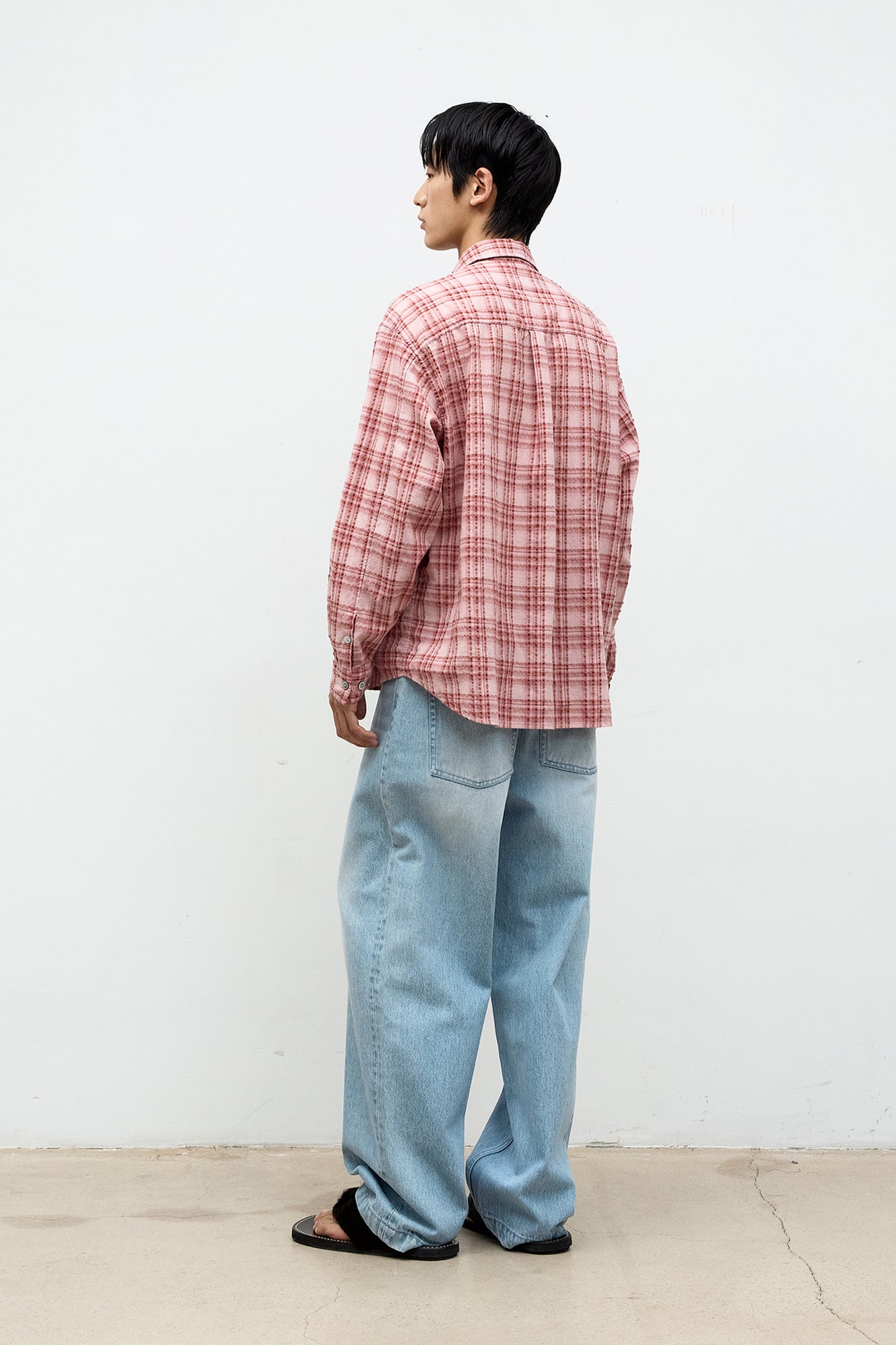 Coor - Garment Dyed Check Shirt (Washed Red) product image 4 | TRAB K-Fashion Australia