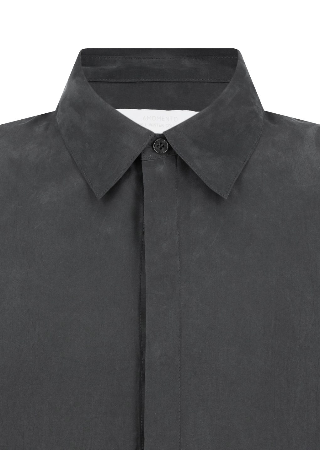 Amomento - Cupro shirt (Charcoal) product image 18 | TRAB K-Fashion Australia