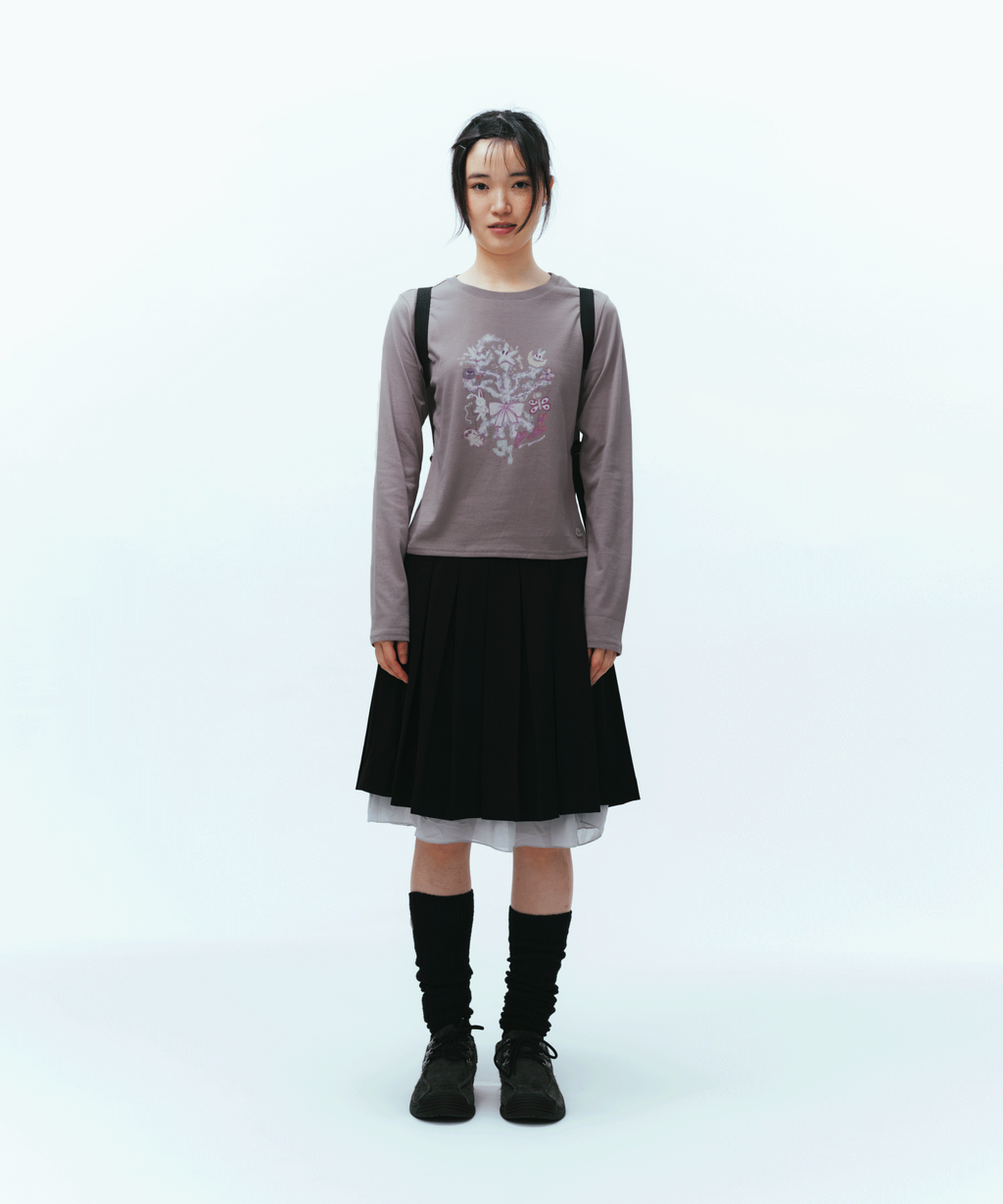 Coyseio - Coral Longsleeves (Purple Grey) product image 1 | TRAB K-Fashion Australia