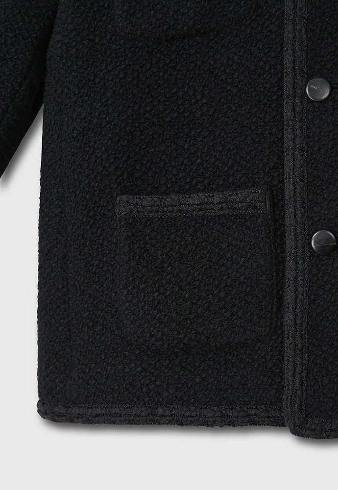 Tonywack - Wool Blend Bouclé Tweed Jacket (Black) product image 12 | TRAB K-Fashion Australia