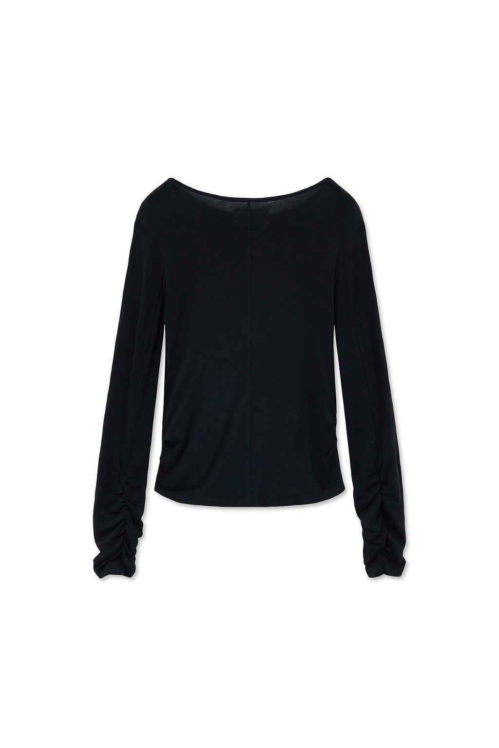 Matin Kim - Henly Neck Shirring Top (Black) product image 2 | TRAB K-Fashion Australia