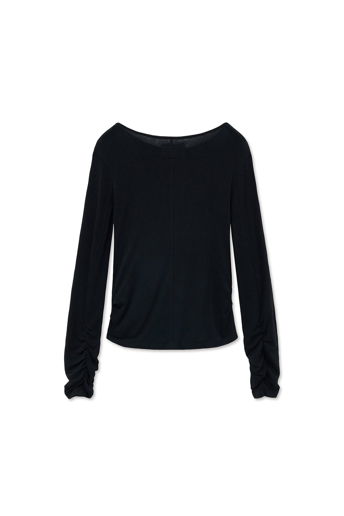 Matin Kim - Henly Neck Shirring Top (Black) product image 2 | TRAB K-Fashion Australia