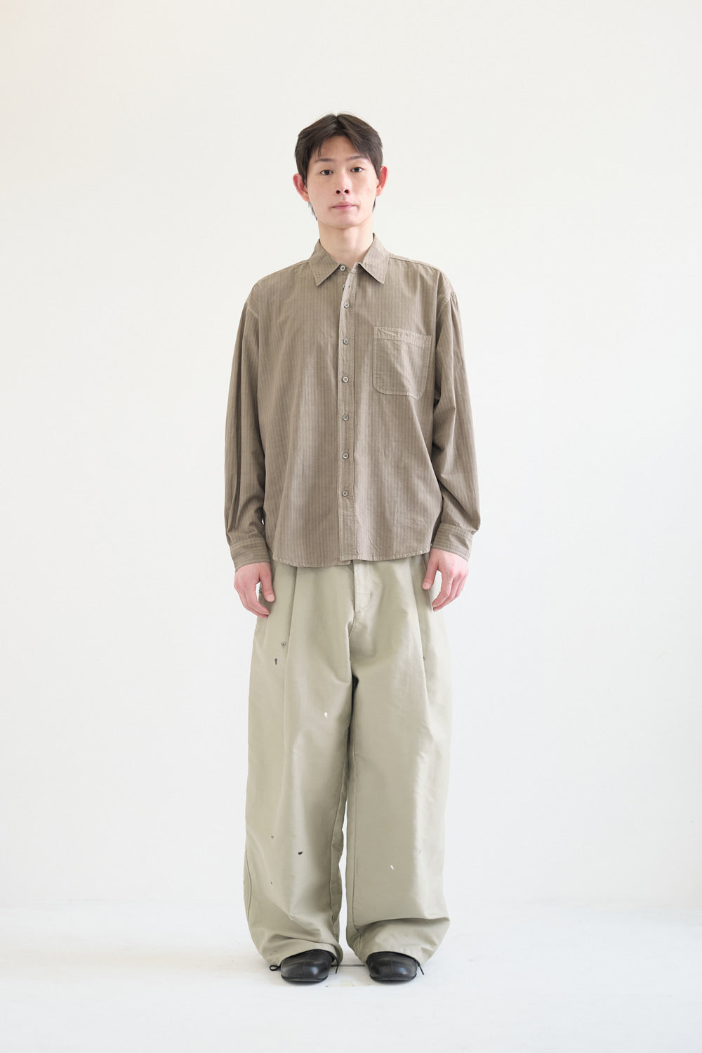 Hatchingroom - Shadow Stripe Shirt (Dusty Orange) product image 3 | TRAB K-Fashion Australia