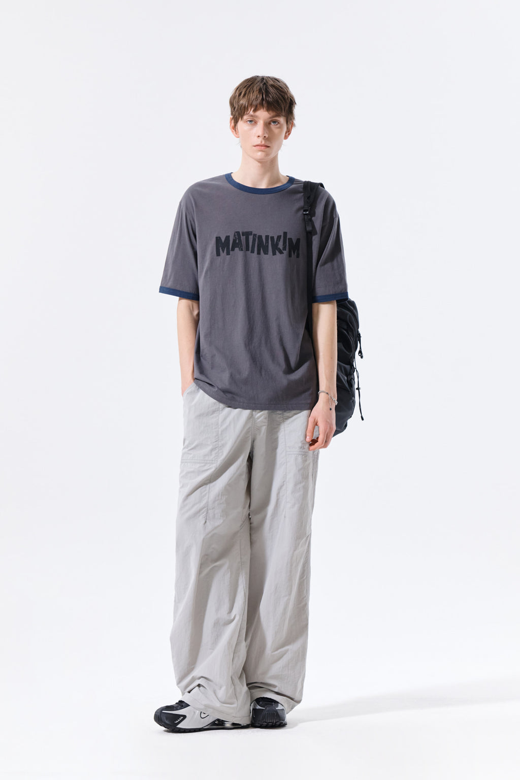 Matin Kim - Matin Logo Ringer Top (Charcoal) product image 9 | TRAB K-Fashion Australia