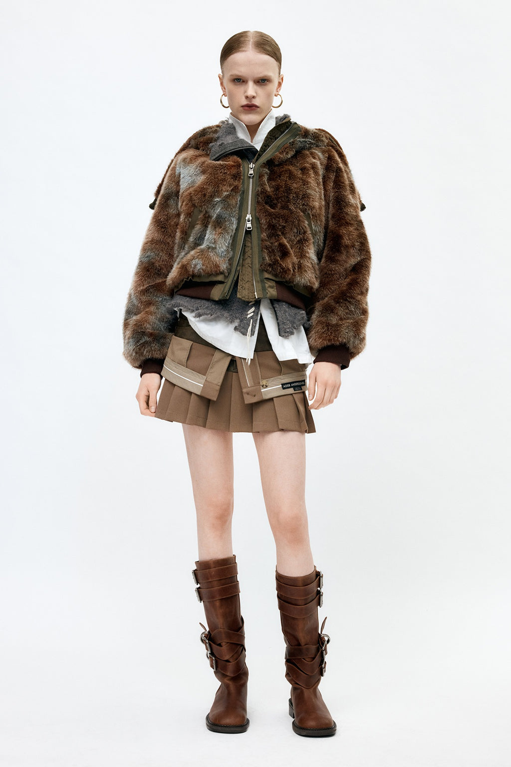 Andersson Bell - Vanessa Fur N2b Jacket (Brown) product image 1 | TRAB K-Fashion Australia