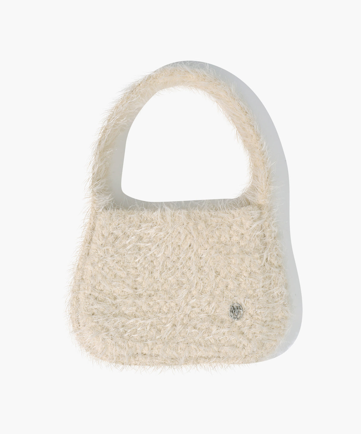 Marithe & Francois Girbaud - Circle Logo Mini Knit Bag (Cream) product image 1 | TRAB K-Fashion Australia