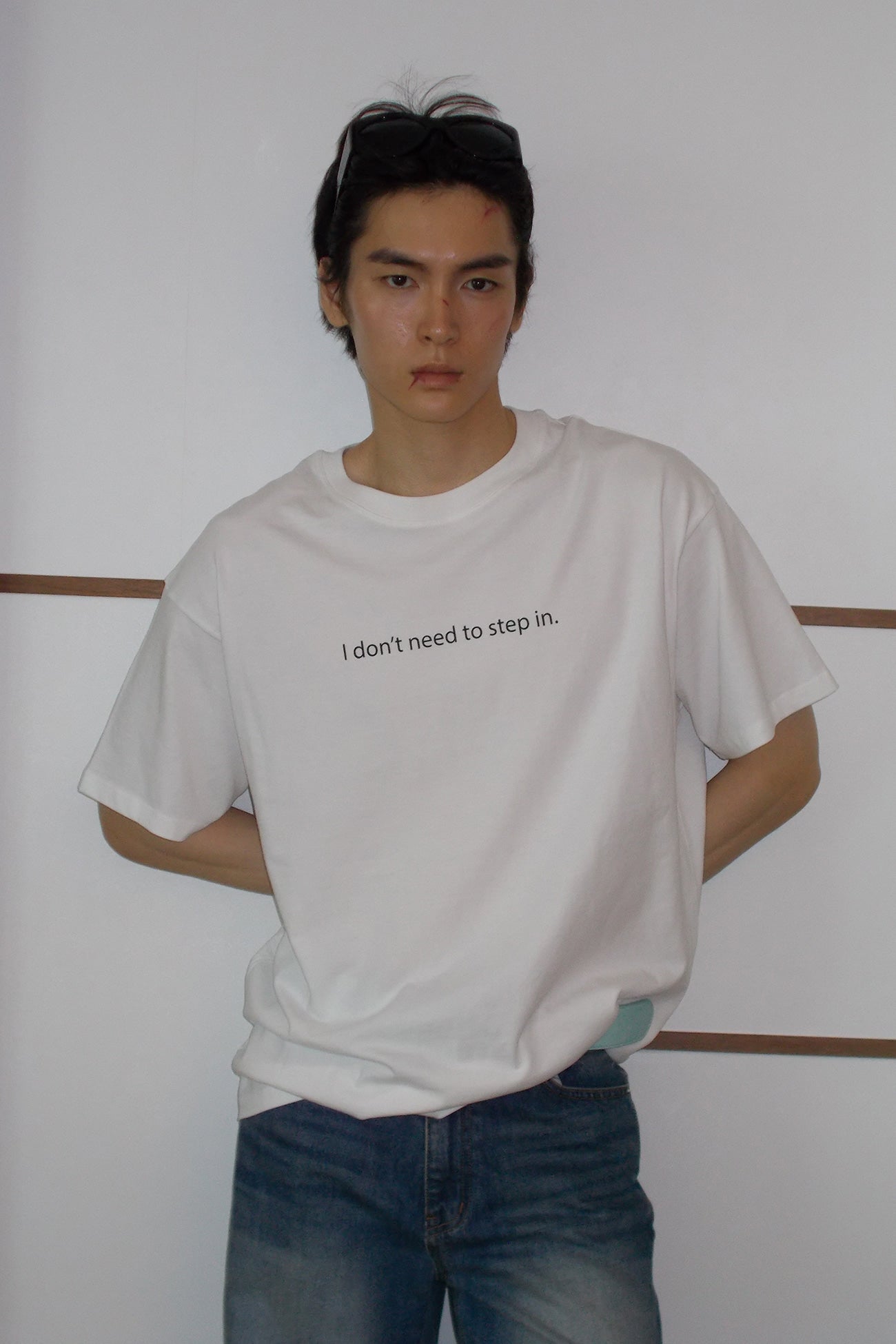Deinet - I Don't Need To Step In T-Shirt (White) product image 7 | TRAB K-Fashion Australia