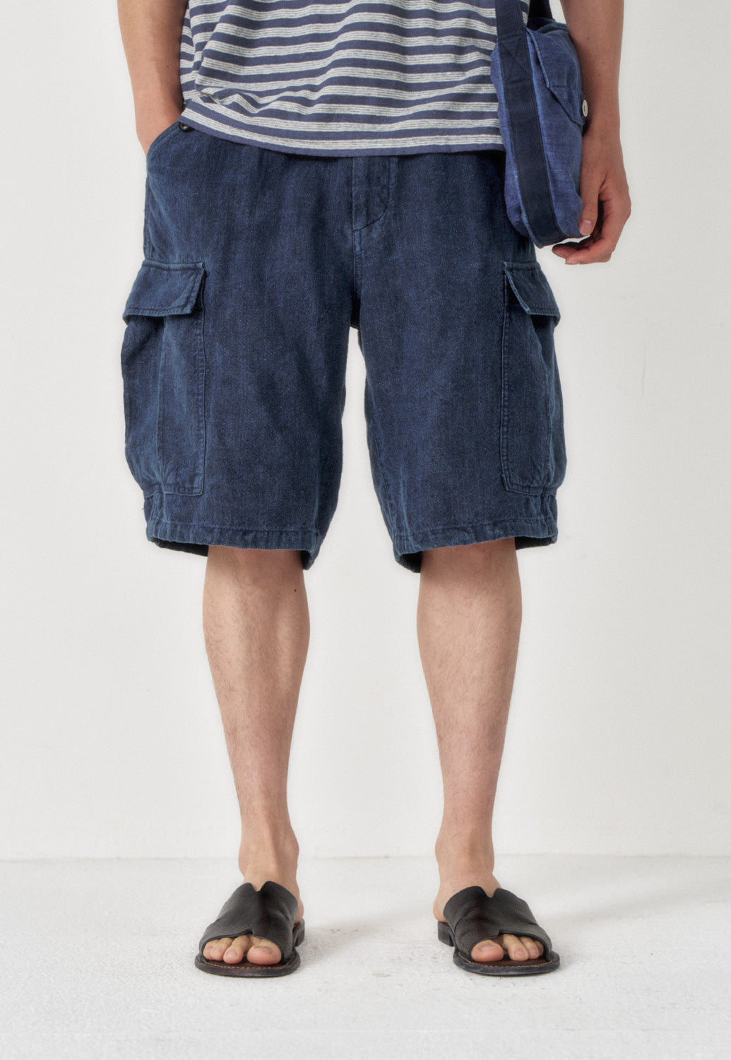 Art if acts - Linen M-51 Shorts (Indigo) product image 5 | TRAB K-Fashion Australia