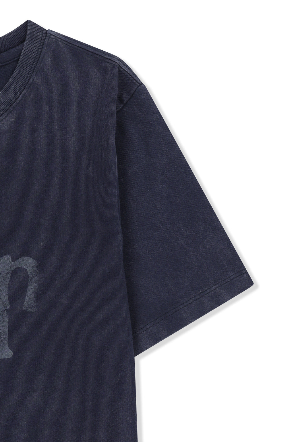 Matin Kim - Round Logo Graffiti Slim Top (Navy) product image 4 | TRAB K-Fashion Australia