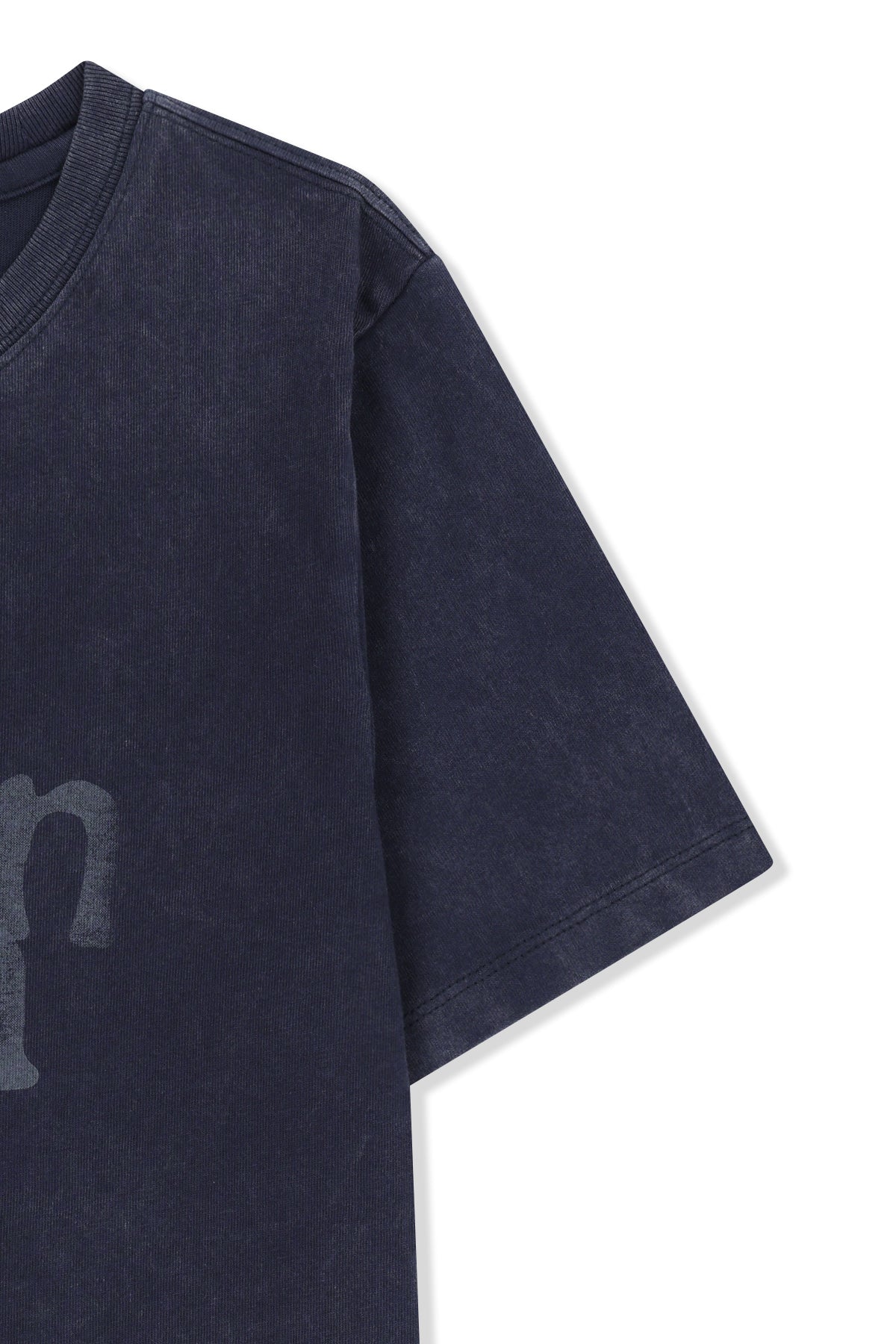 Matin Kim - Round Logo Graffiti Slim Top (Navy) product image 4 | TRAB K-Fashion Australia