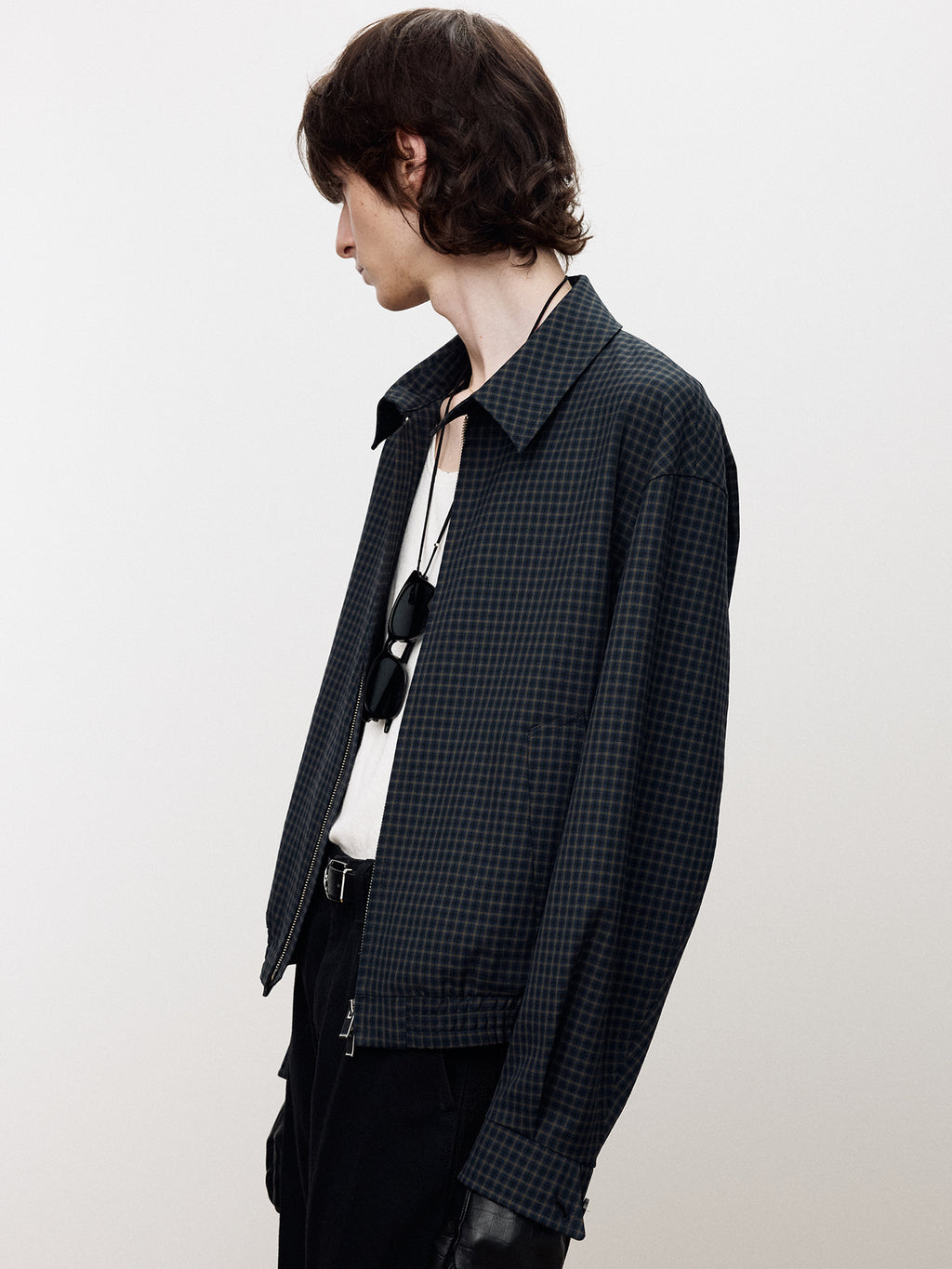 Tonywack - Checked Wool French Blouson (Navy) product image 5 | TRAB K-Fashion Australia