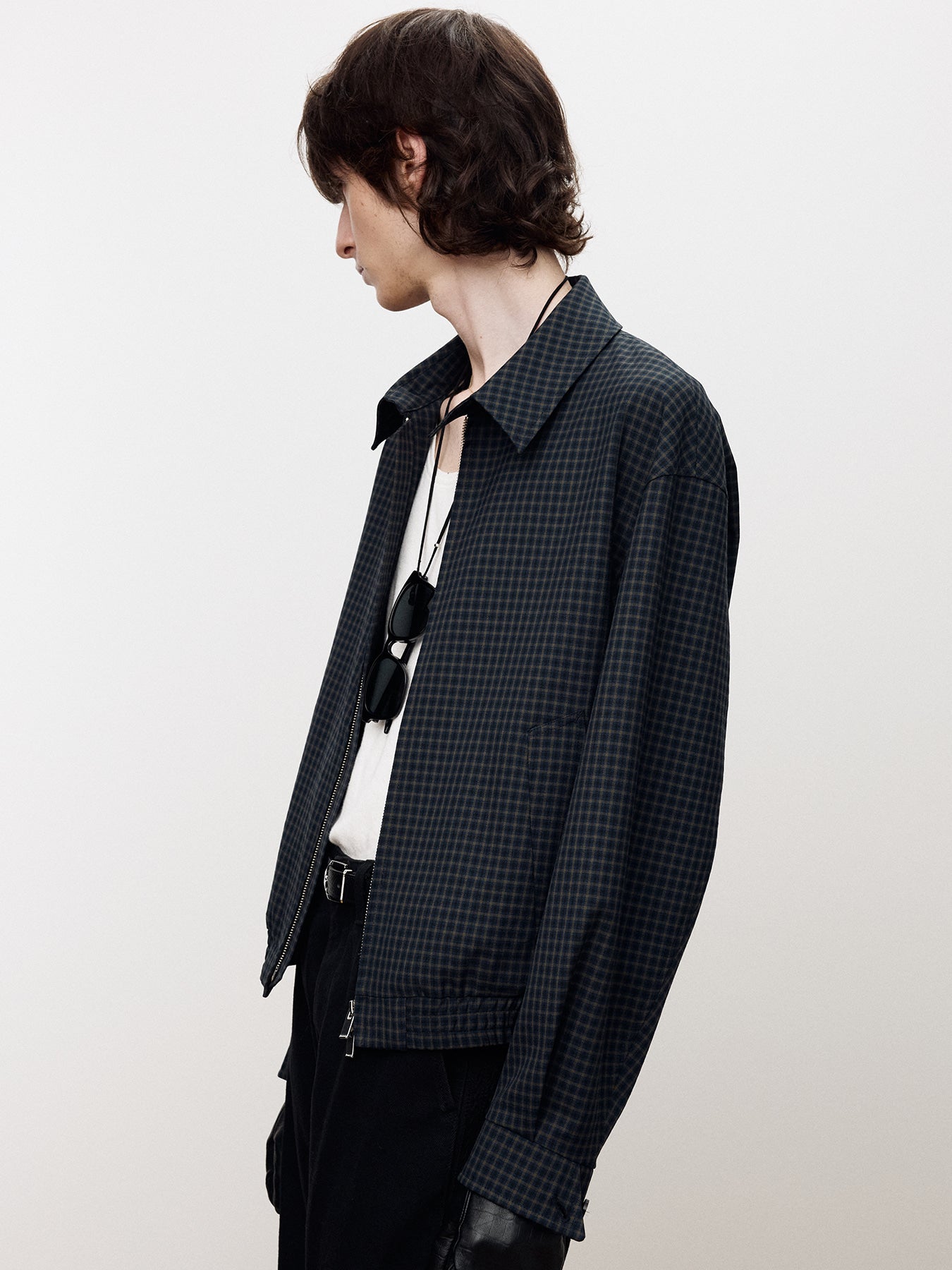 Tonywack - Checked Wool French Blouson (Navy) product image 5 | TRAB K-Fashion Australia