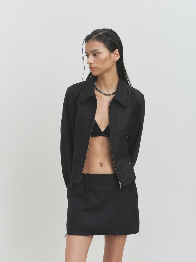 Tonywack - Distressed Wool Mini-Skirt (Black) product image 5 | TRAB K-Fashion Australia