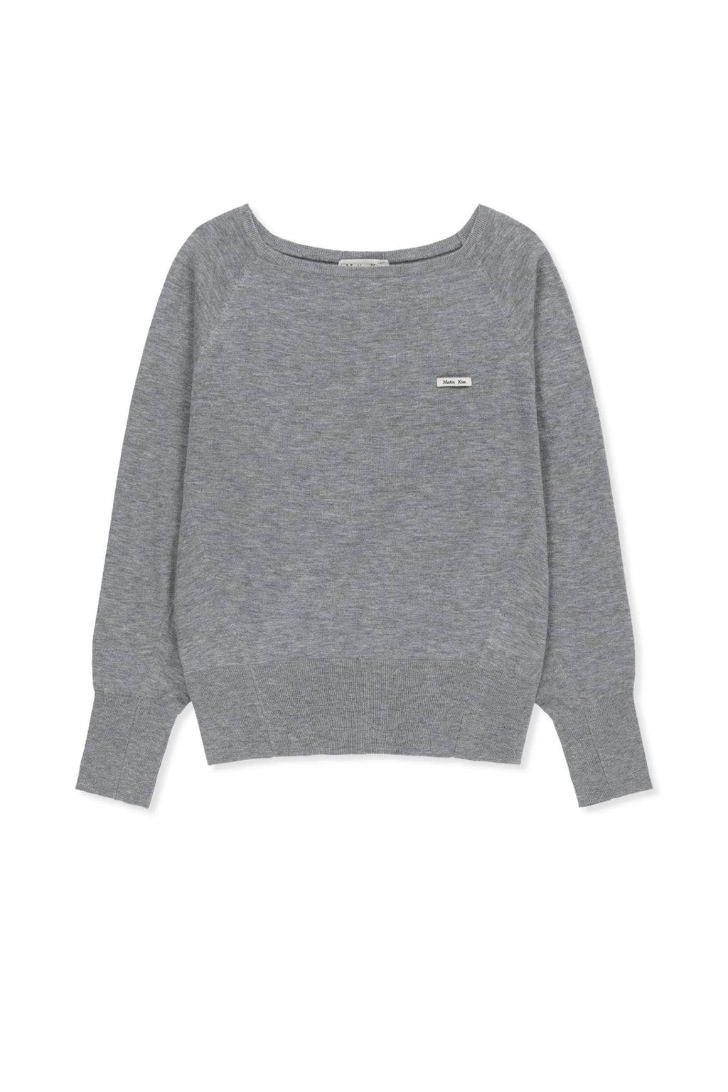 Matin Kim - Betwing Fit Boat Neck Knit Pullover (Grey) product image 1 | TRAB K-Fashion Australia