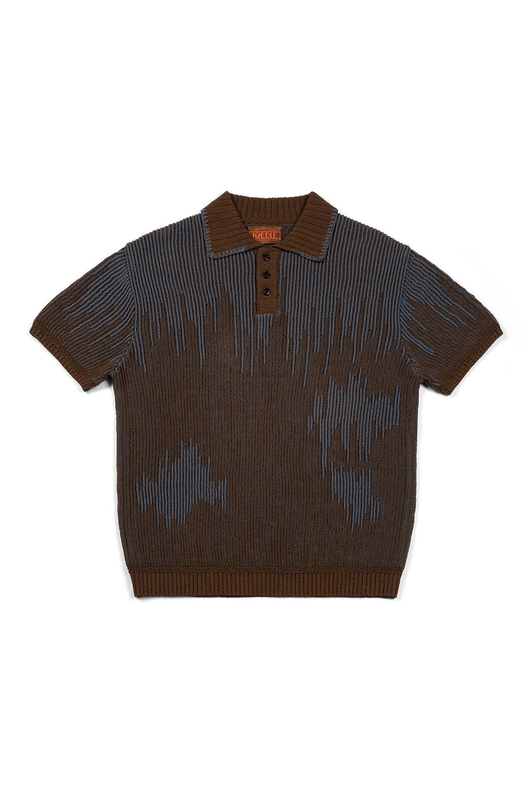 Ioedle - Artificial Meteor Shower Collared Short Sleeve Knit (Brown) product image 2 | TRAB K-Fashion Australia