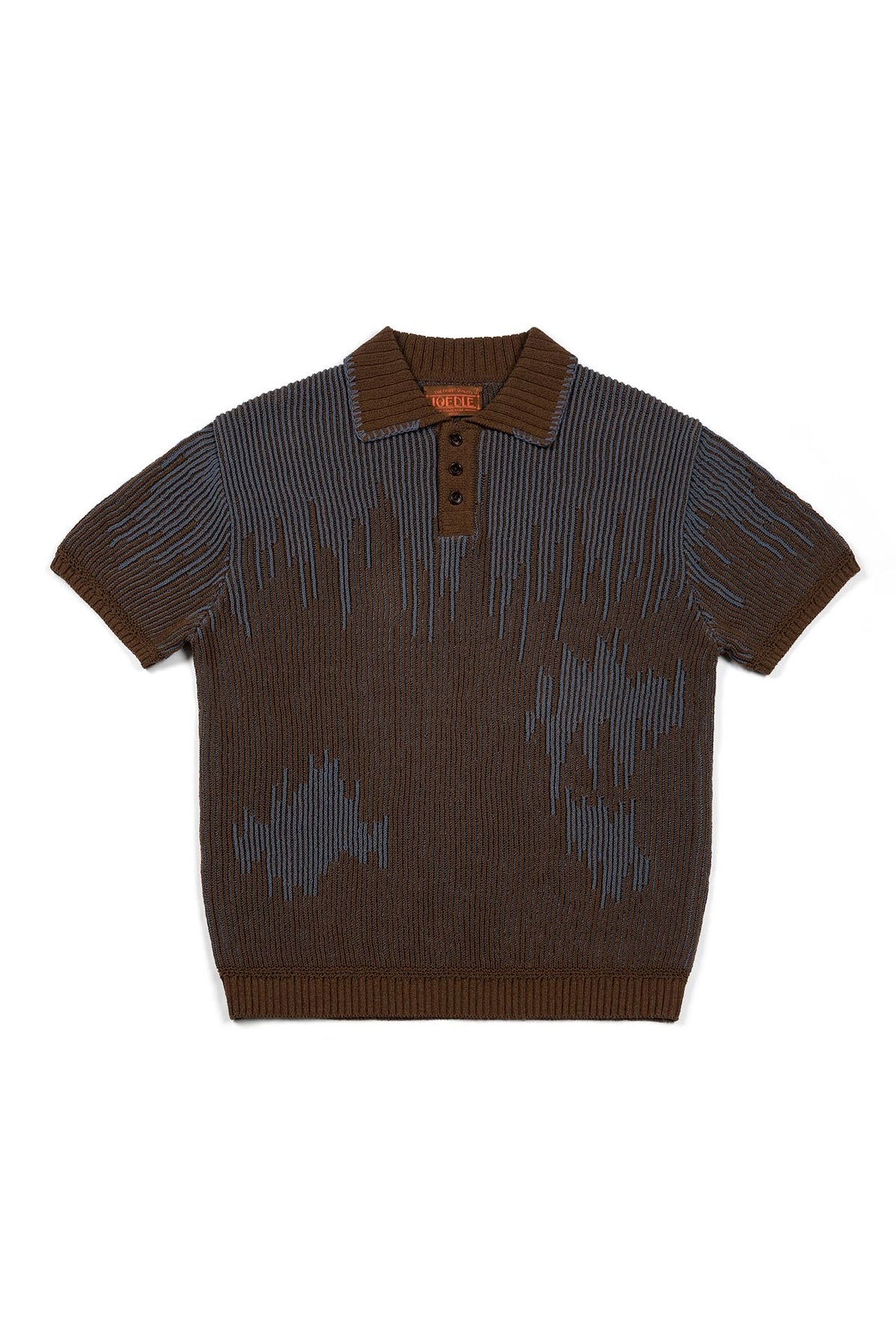 Ioedle - Artificial Meteor Shower Collared Short Sleeve Knit (Brown) product image 2 | TRAB K-Fashion Australia