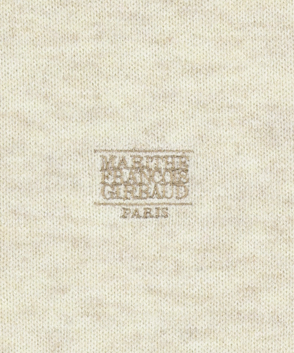 Marithe & Francois Girbaud - Deep V-neck Oversized Knit (Oatmeal) product image 4 | TRAB K-Fashion Australia