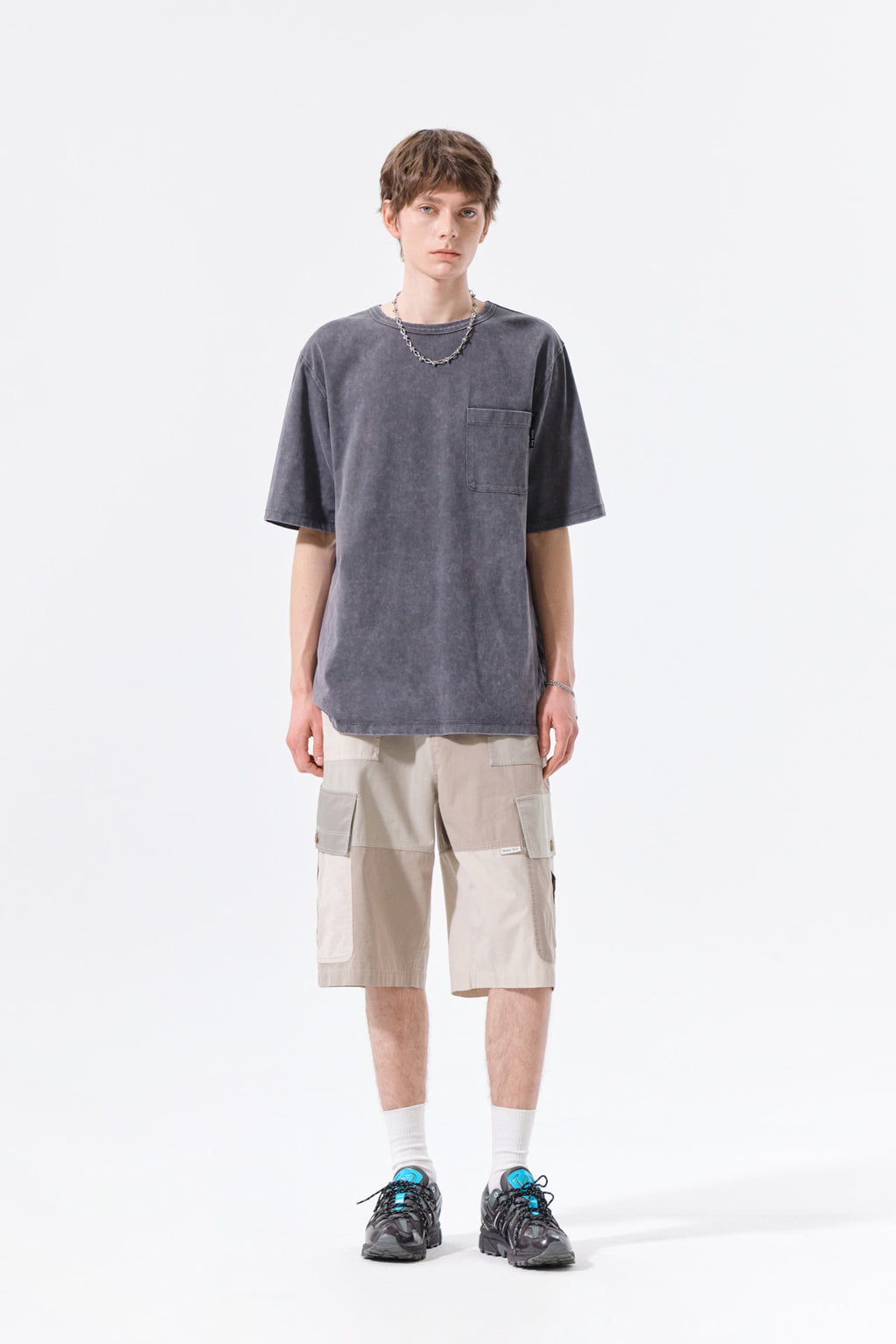 Matin Kim - Vintage Washed Pocket Top (Charcoal) product image 10 | TRAB K-Fashion Australia