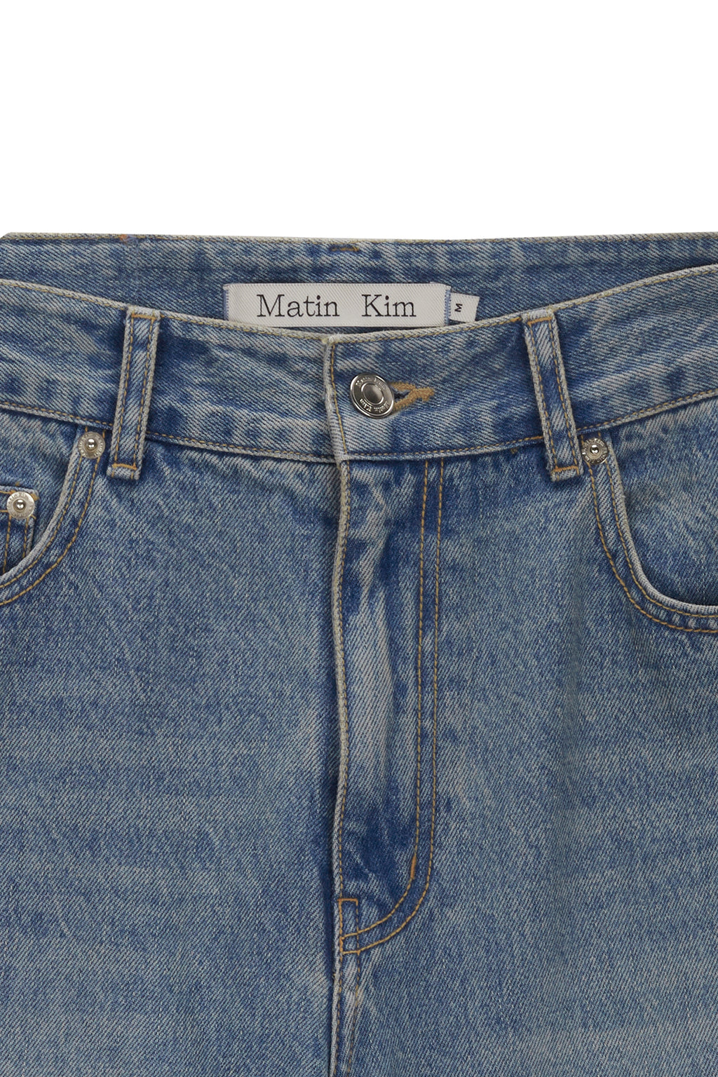 Matin Kim - Side Washed Denim Pants (Blue) product image 3 | TRAB K-Fashion Australia