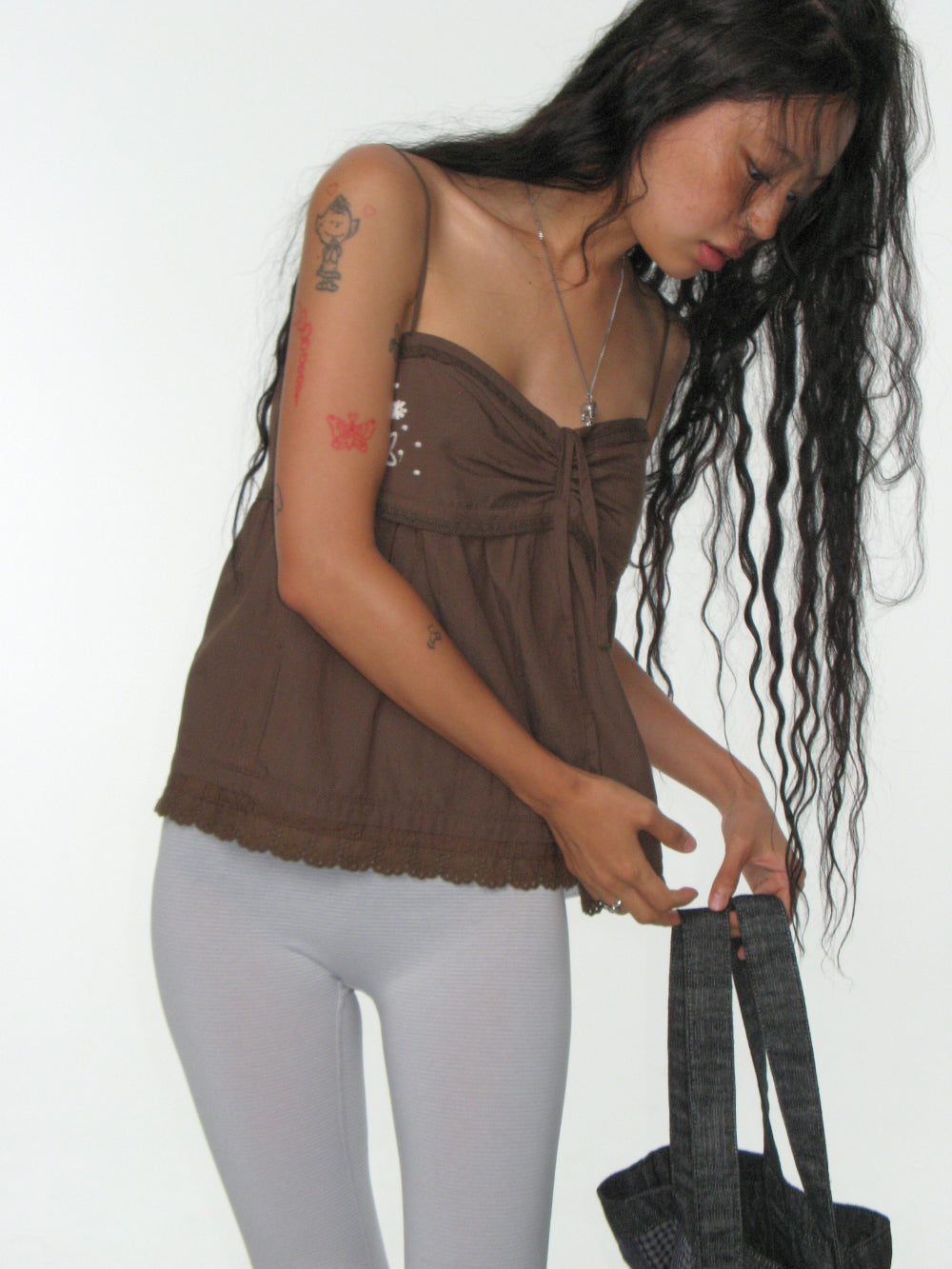 Coyseio - Stripe Rough Leggings (Light Grey) product image 5 | TRAB K-Fashion Australia