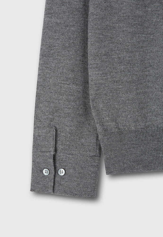 Tonywack - Super Fine Wool Cuffs Button Knit (Grey) product image 11 | TRAB K-Fashion Australia