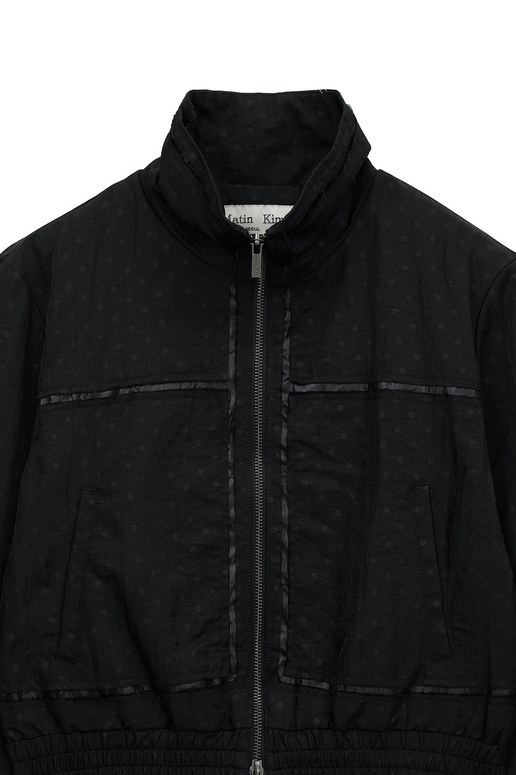 Matin Kim - Cropped Embroidery Back Logo Jumper (Strong Black) product image 3 | TRAB K-Fashion Australia