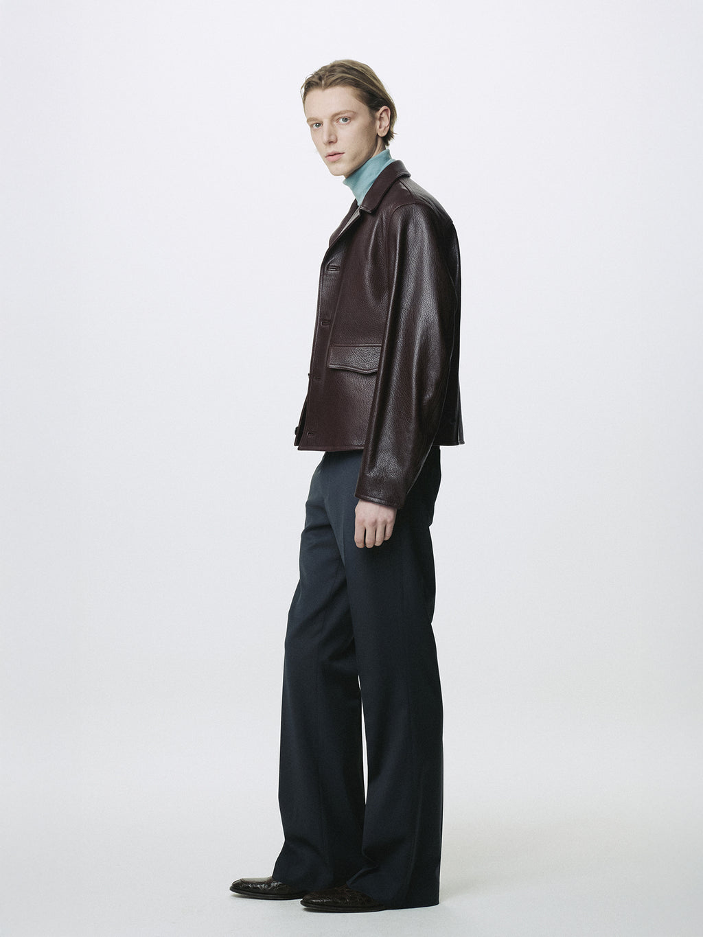 Tonywack - Vintage Lamb Leather Blouson (Brick Brown) product image 3 | TRAB K-Fashion Australia