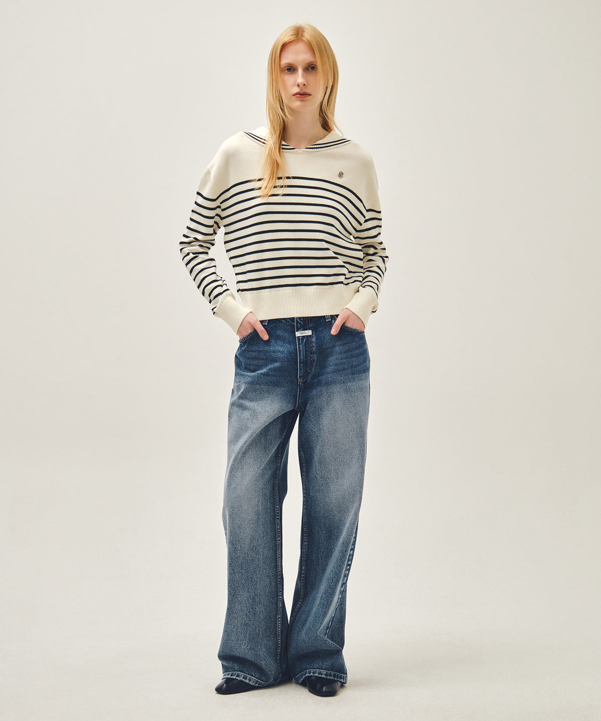 Marithe & Francois Girbaud - Sailor Knit Pullover (Ivory) product image 4 | TRAB K-Fashion Australia