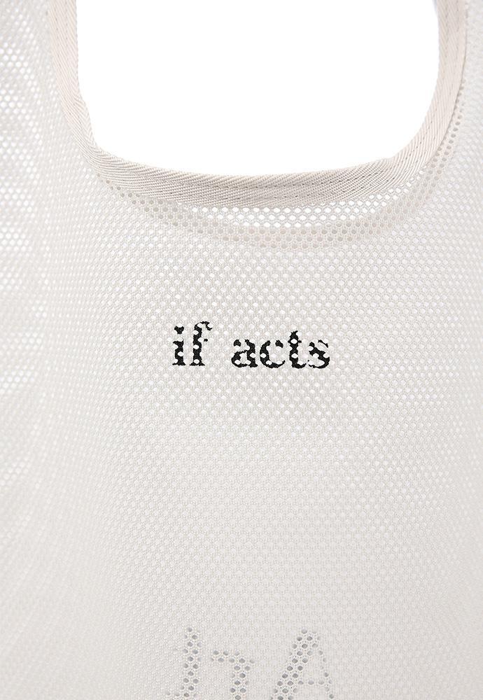 Art if acts - 'Art' Mesh Shopper Bag (Ecru) product image 8 | TRAB K-Fashion Australia
