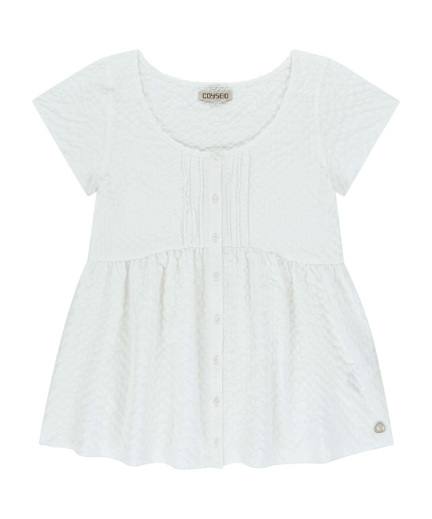 Coyseio - Pintuck Blouse (White) product image 1 | TRAB K-Fashion Australia