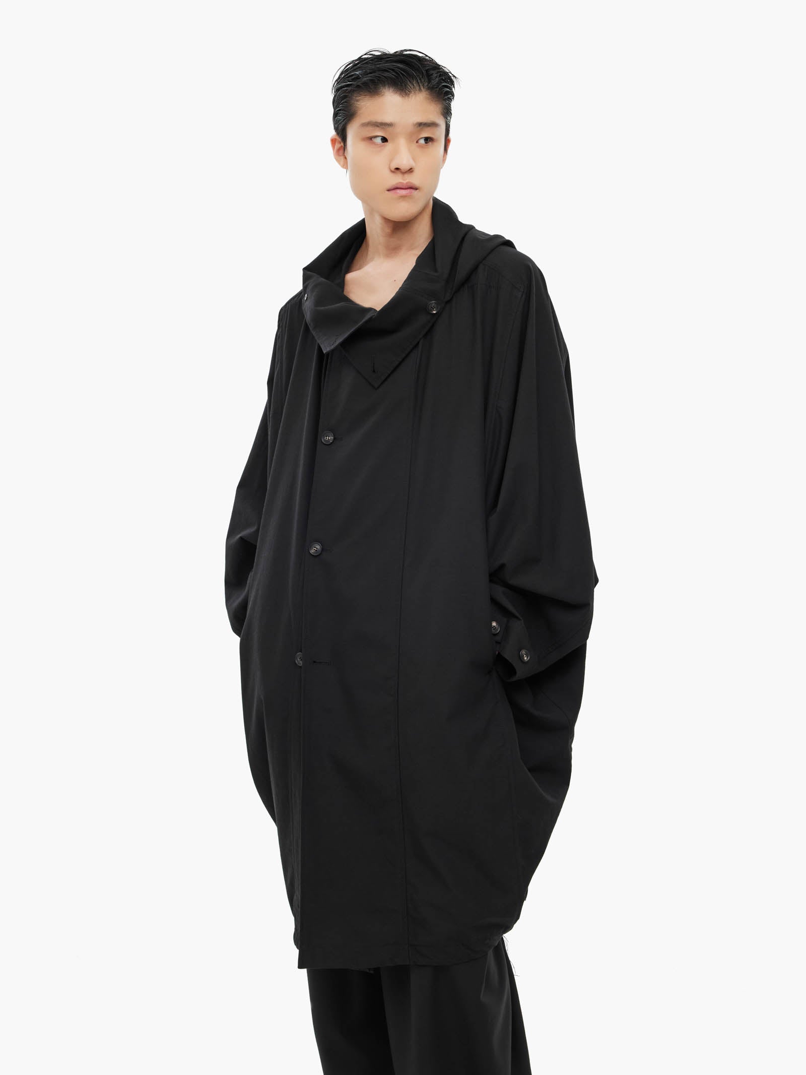 Jiyong Kim - Draped Coat (Black) product image 3 | TRAB K-Fashion Australia