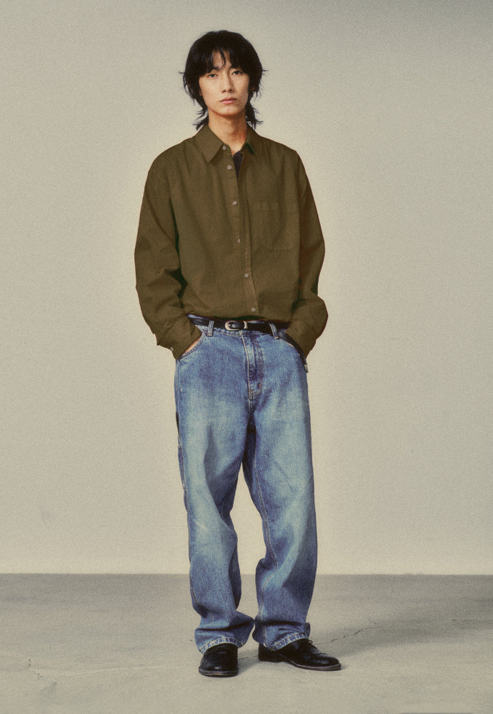 Art if acts - Saint Garment-dyed Shirt (Mud) product image 5 | TRAB K-Fashion Australia