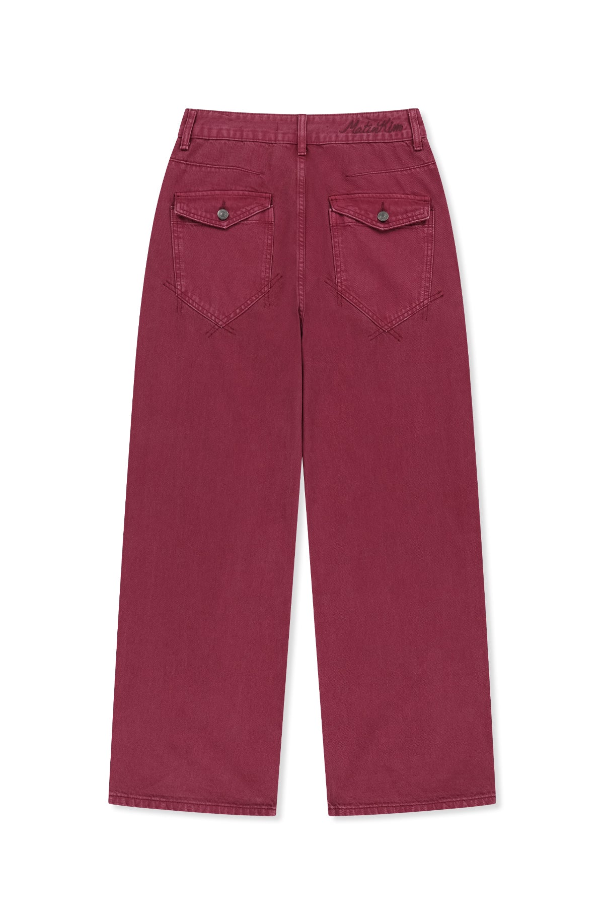 Matin Kim - Matin Waist Logo Wide Denim Pants (Purple) product image 2 | TRAB K-Fashion Australia