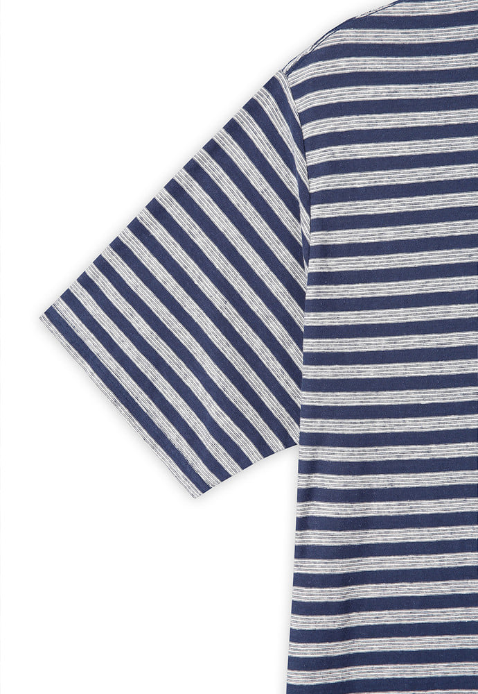 Art if acts - Linen Stripe Pocket Tee (Navy) product image 10 | TRAB K-Fashion Australia