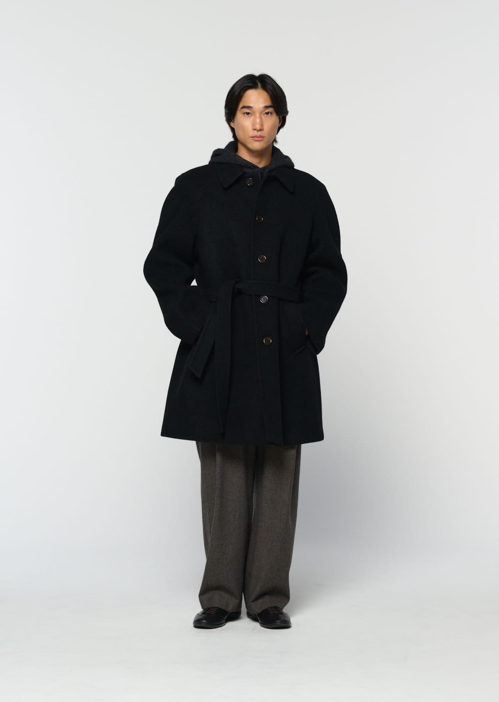 Amomento - men's raglan coat (Black) product image 6 | TRAB K-Fashion Australia