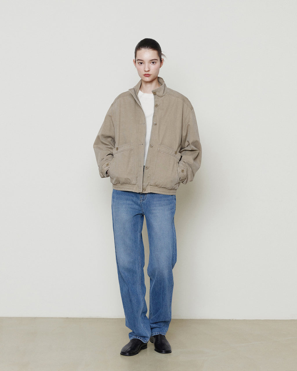 Brownyard - [Pre-Order – Ships September 18] W Washed Explorer Jacket (Dark Beige) product image 2 | TRAB K-Fashion Australia