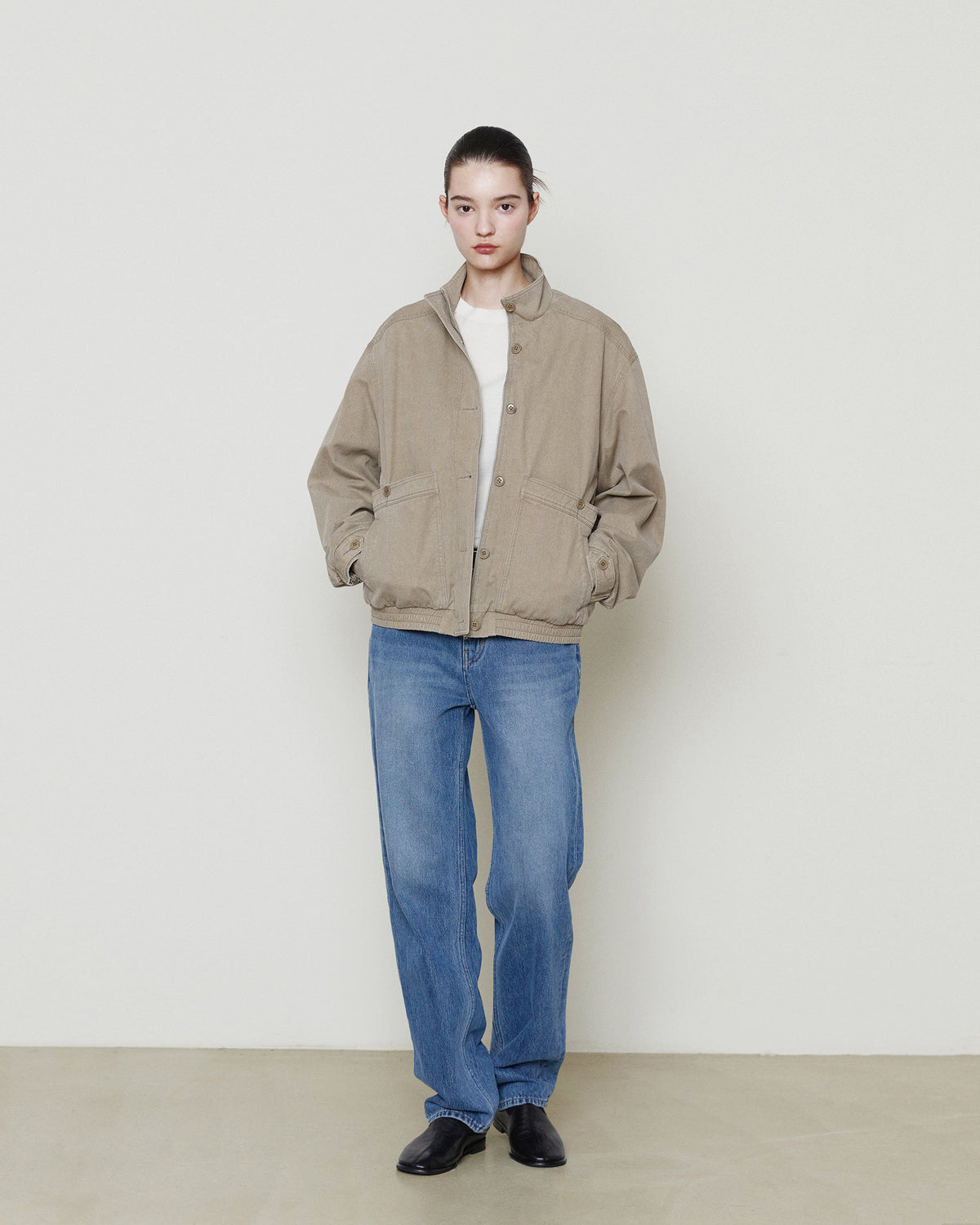 Brownyard - [Pre-Order – Ships September 18] W Washed Explorer Jacket (Dark Beige) product image 2 | TRAB K-Fashion Australia