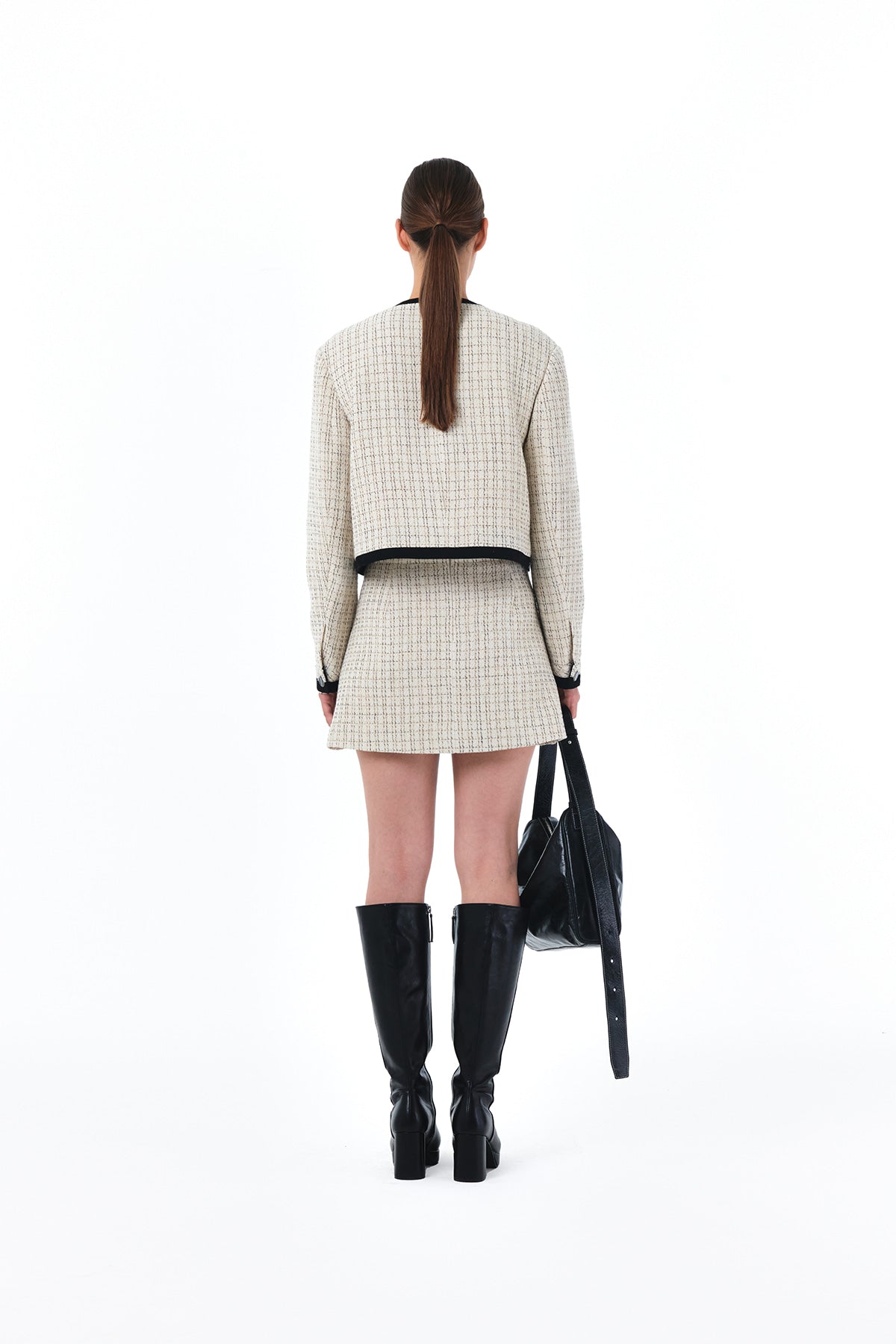 Matin Kim - Tweed Classic Skirt (Beige) product image 7 | TRAB K-Fashion Australia
