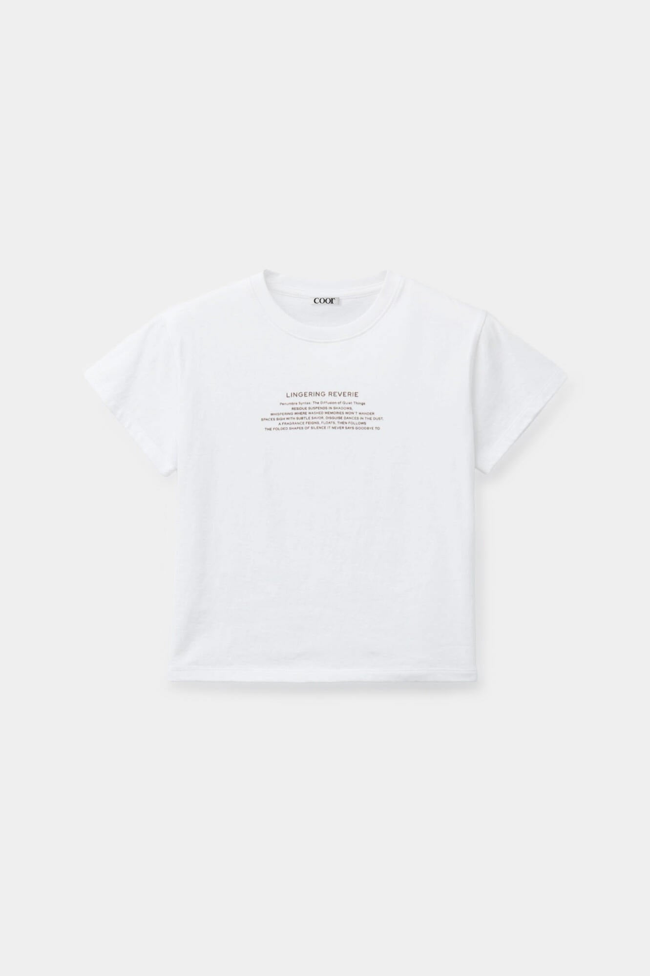 Coor - Printed Crop T-Shirt (White) product image 1 | TRAB K-Fashion Australia