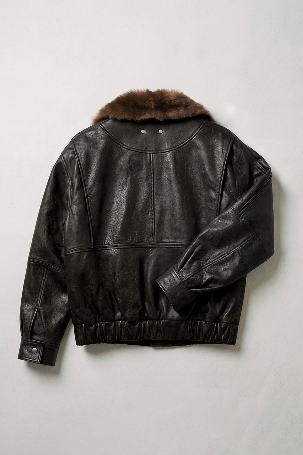 Andersson Bell - Buffalo Leather Bomber Jacket (Dark Brown) product image 16 | TRAB K-Fashion Australia