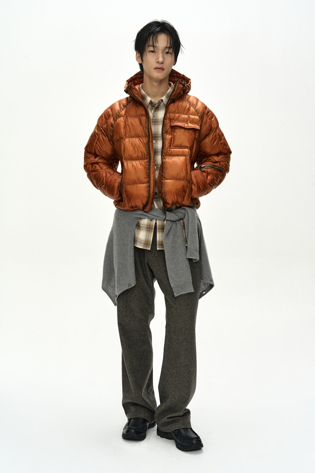 Andersson Bell - Unisex Torino Lightweight Down Jacket (Orange) product image 5 | TRAB K-Fashion Australia