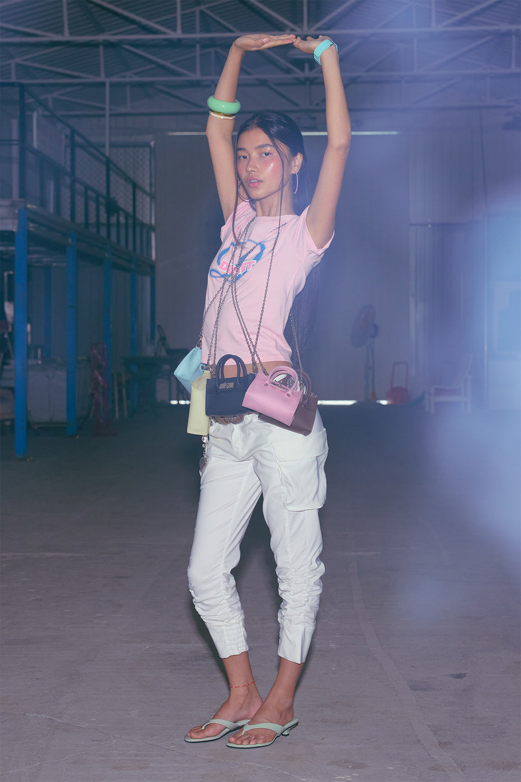 Deinet - Cargo Capri Pants (White) product image 6 | TRAB K-Fashion Australia
