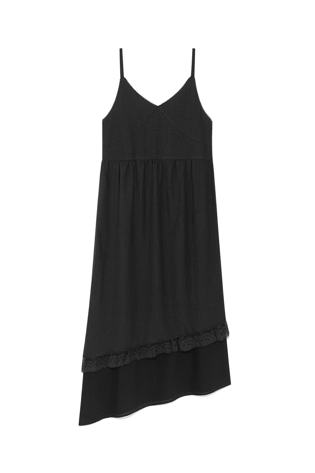 Deinet - [yoon Soap X Deinet] Lace Shirred Dress (Black) product image 1 | TRAB K-Fashion Australia
