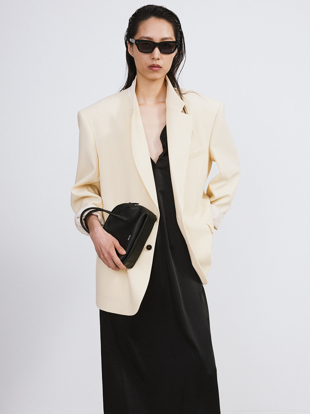 Recto - Oversized Structured Wool Jacket (Butter Beige) product image 3 | TRAB K-Fashion Australia