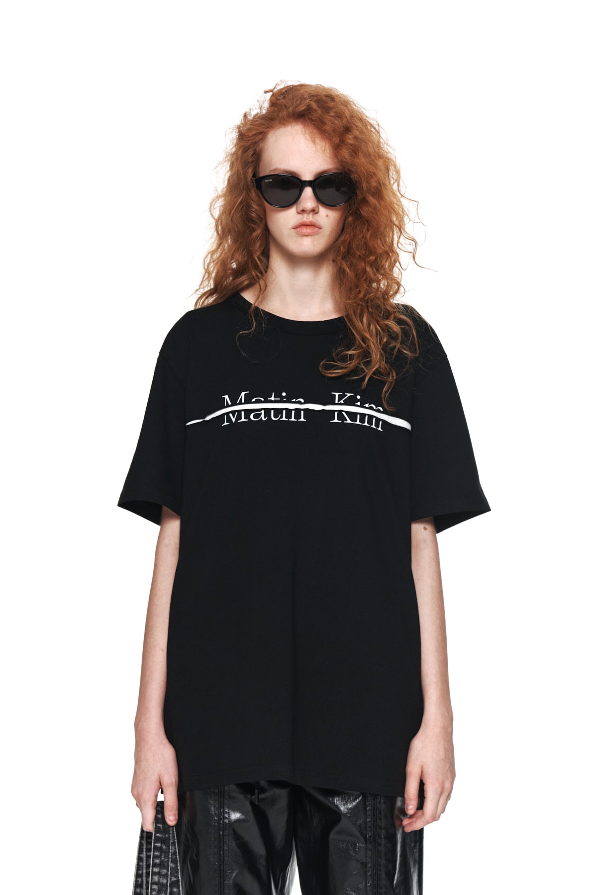 Matin Kim - Logo Cutted Layered Top (Black) product image 5 | TRAB K-Fashion Australia