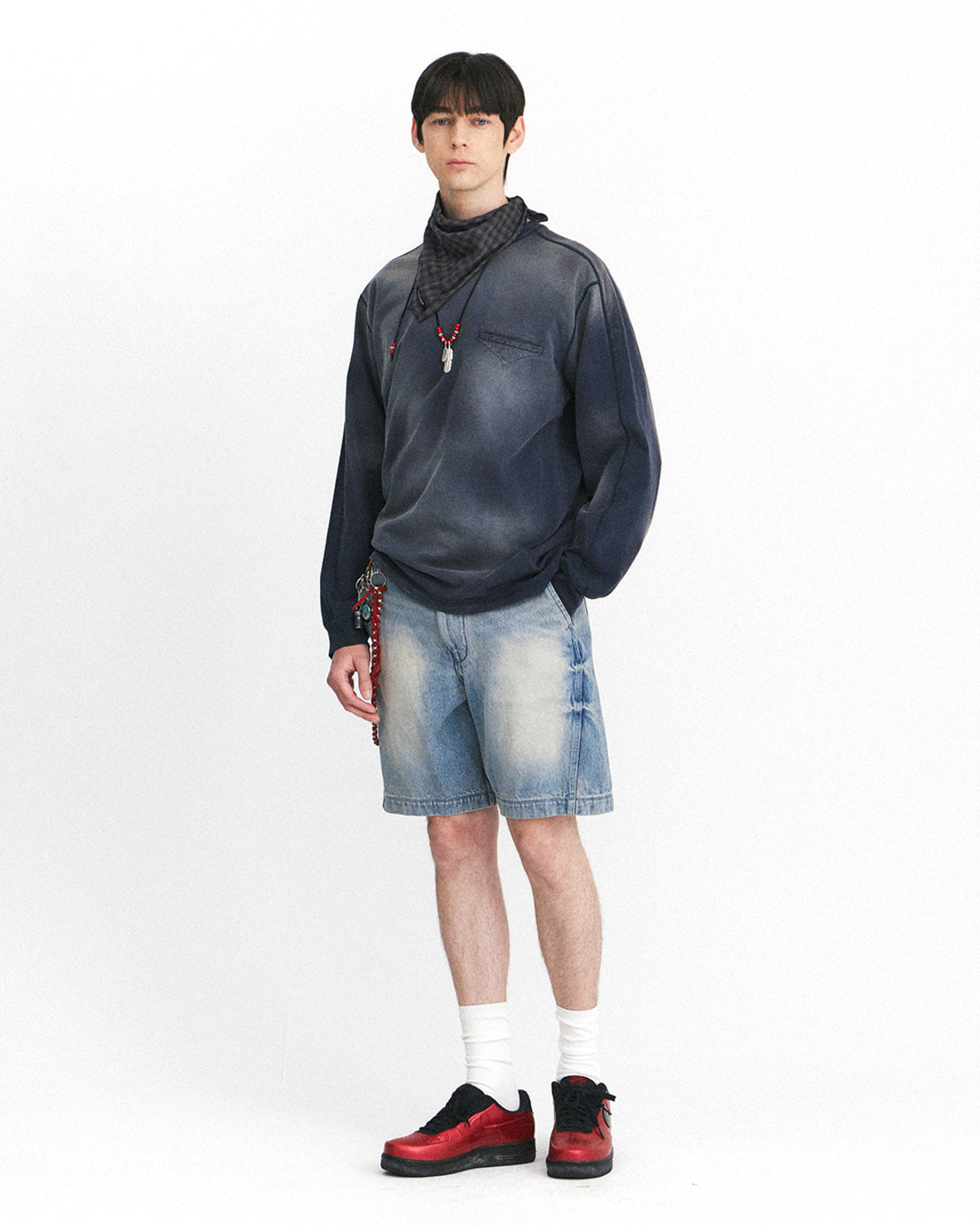 Eastlogue - Bleached Cpo L.s T-shirts (Navy) product image 4 | TRAB K-Fashion Australia