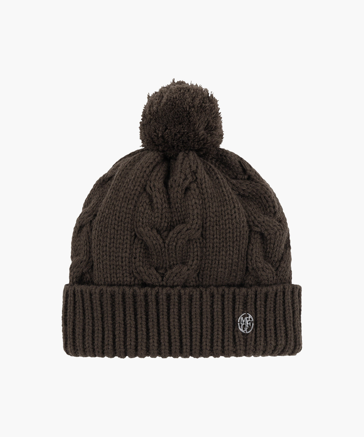 Marithe & Francois Girbaud - Cable Knit Beanie (Brown) product image 2 | TRAB K-Fashion Australia