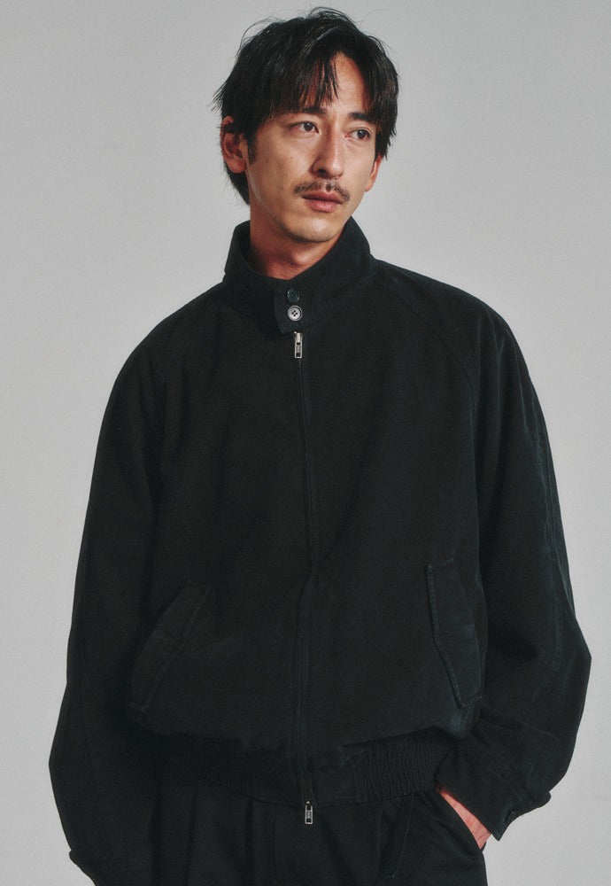 Art if acts - Washed Cotton Harrington Jacket (Black) product image 1 | TRAB K-Fashion Australia